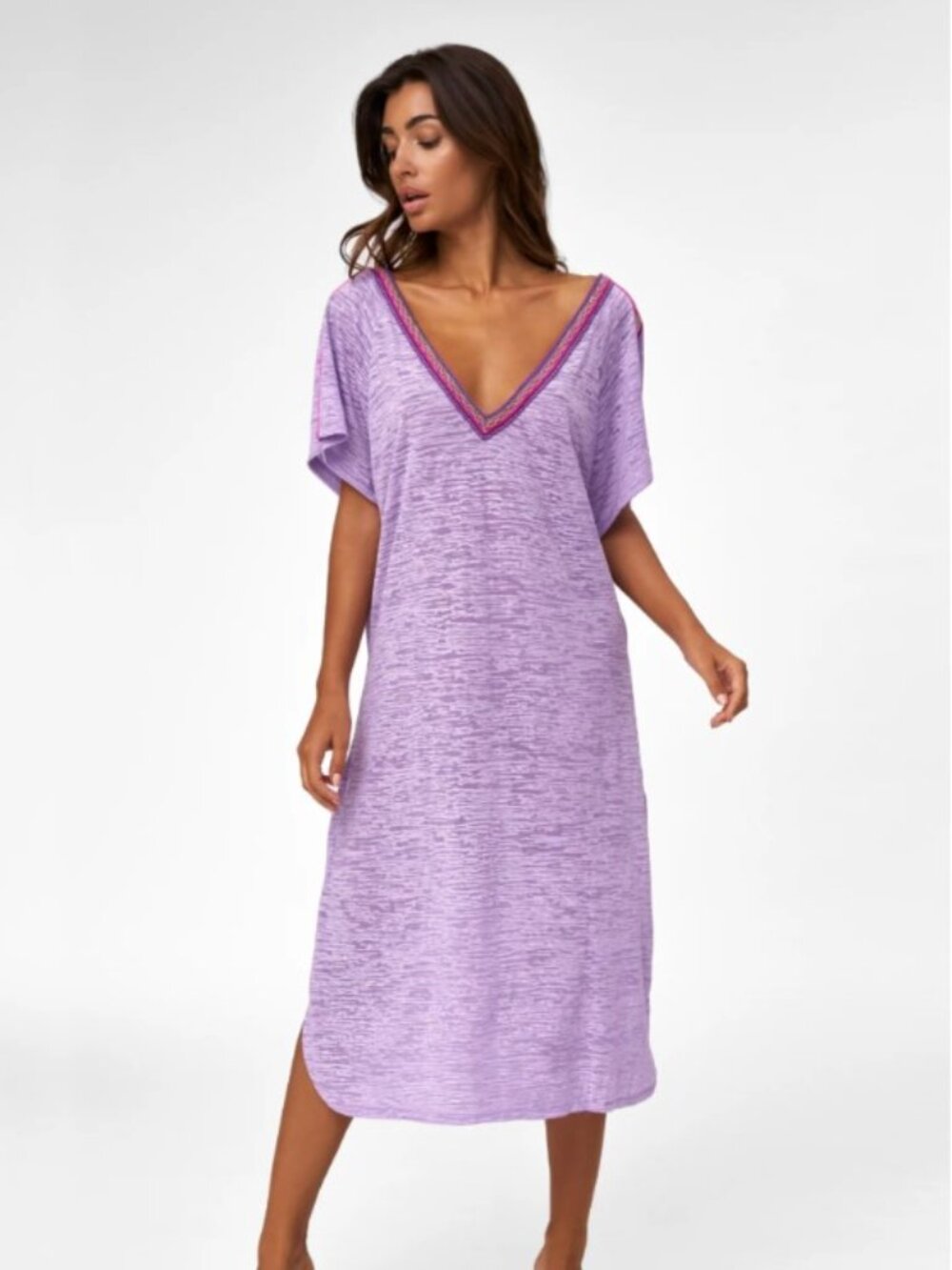 Pitusa V-Back Dress in Lavender Petite
